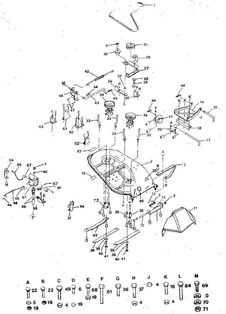 Craftsman 917254622 38" mower diagram