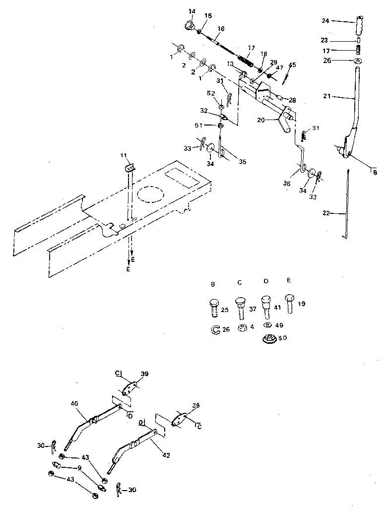 Craftsman 917254660 lift adjustment diagram