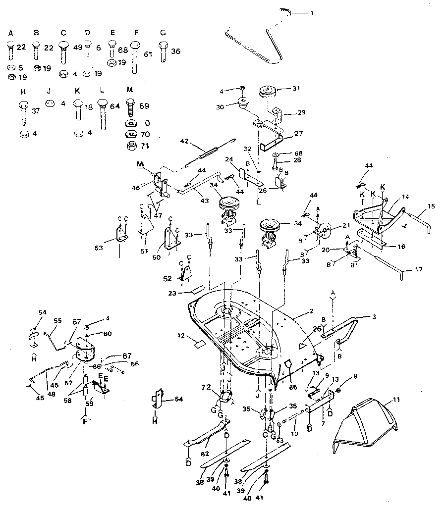 Craftsman 917254641 38" mower diagram