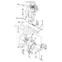 Craftsman 917298241 detail "e" - transmission and tine shield assembly diagram