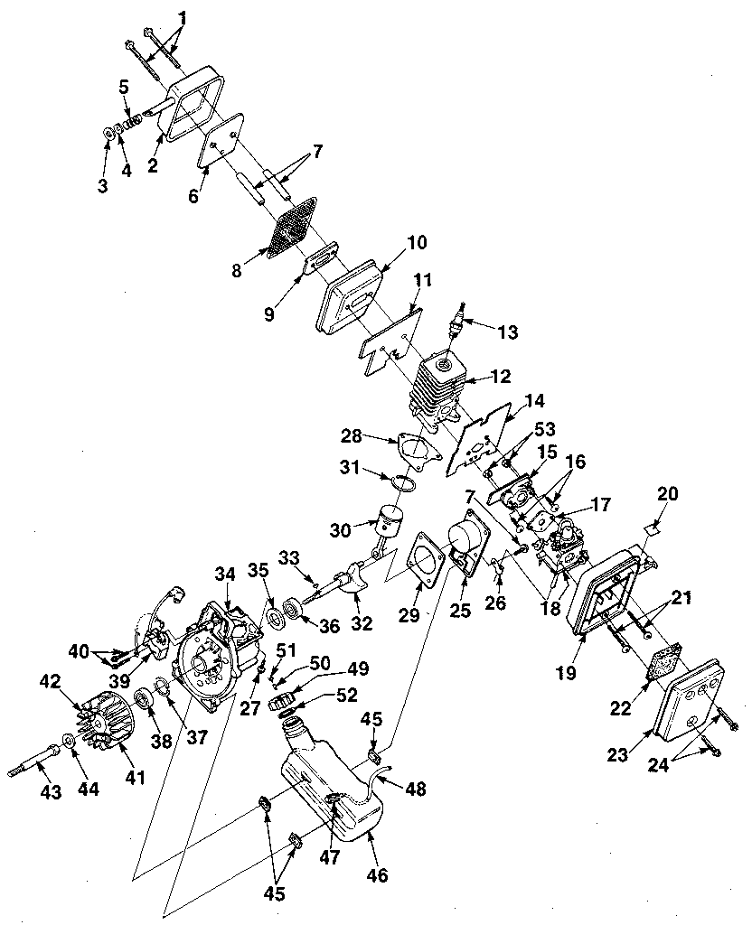 Homelite UT-08009 figure 2 diagram