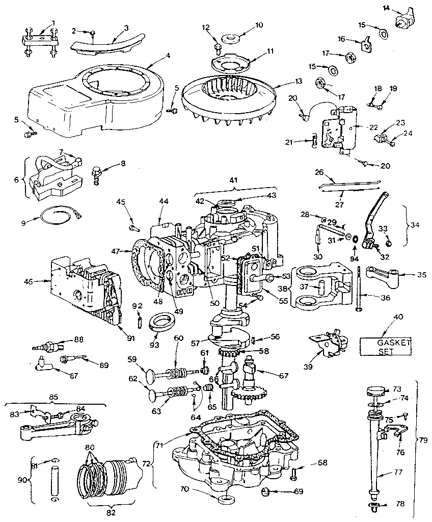 Craftsman 917254660 cylinder block group diagram