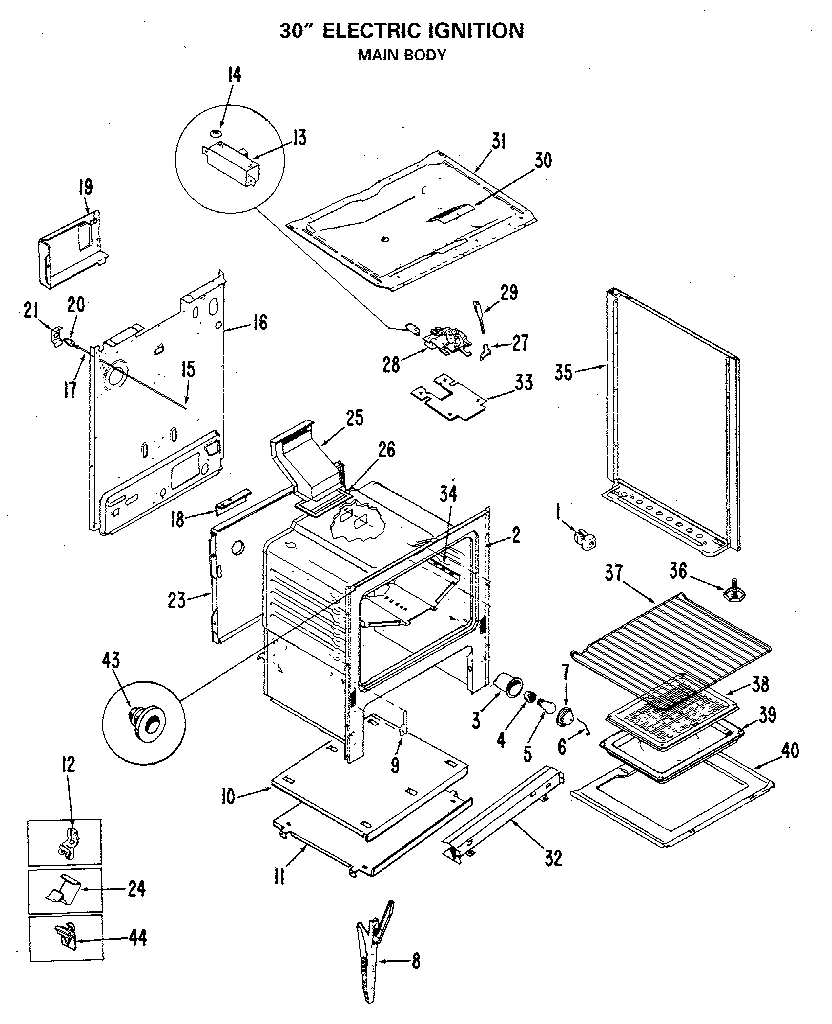 GE JGBP26GEJ8 main body diagram