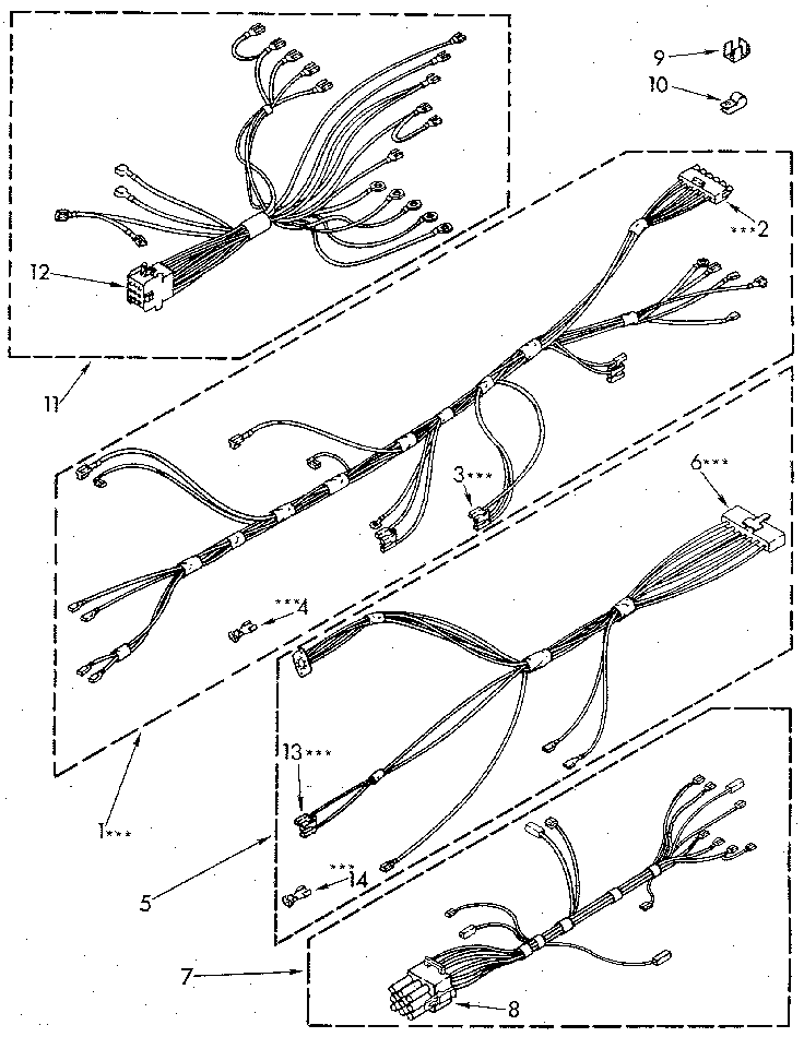 Kenmore 6654438910 wiring harness diagram