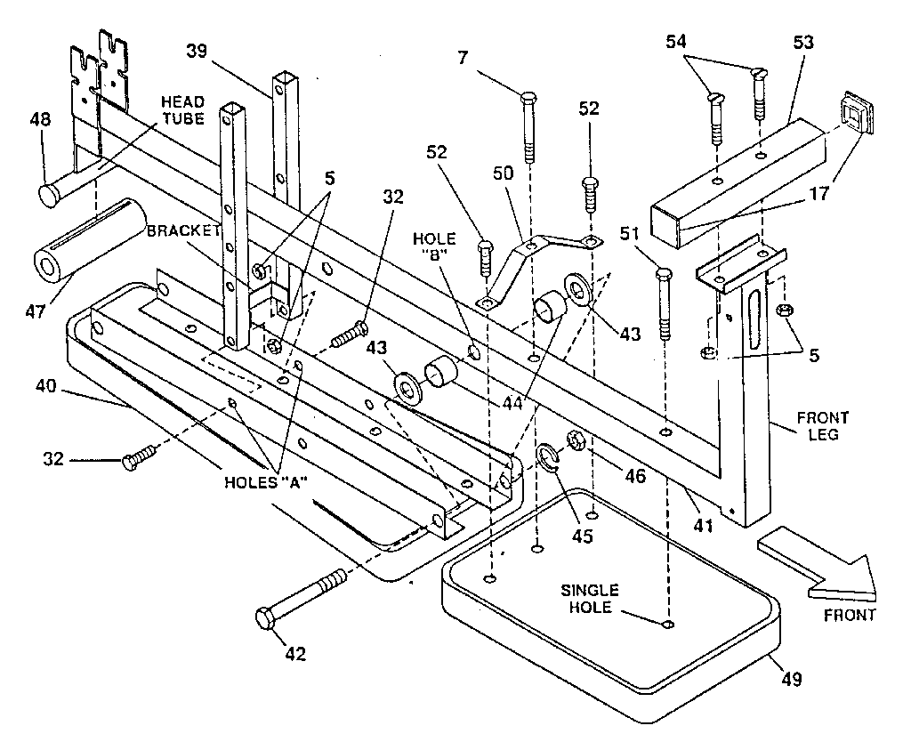 DP 15-7060 bench assembly diagram