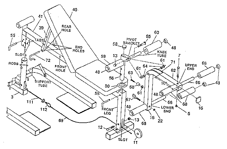 DP 15-7060 leg lift assembly diagram