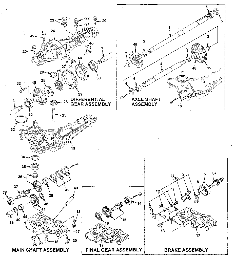 Jacobsen UT33016 fig. 6 transaxle diagram