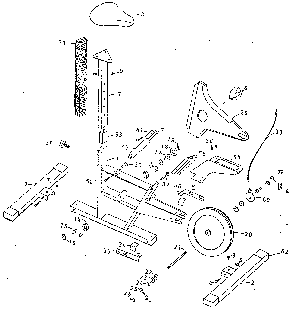 Lifestyler 29133 main frame assembly diagram