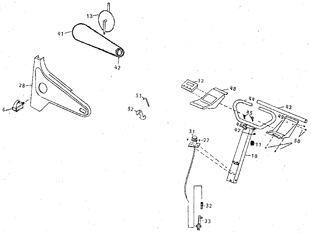 Lifestyler 29133 handlebar and crank assembly diagram