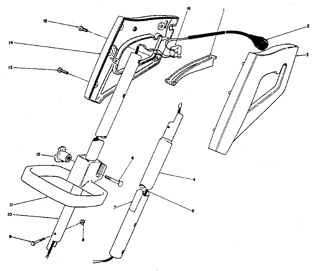 Toro 51325 handle assembly diagram