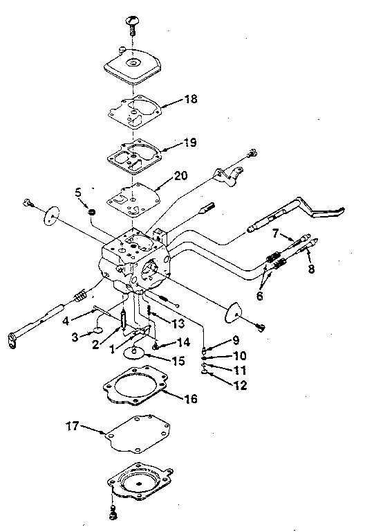 Homelite SUPER 2-UT10653 carburetor c2s-h5 a-96481 (zama) diagram
