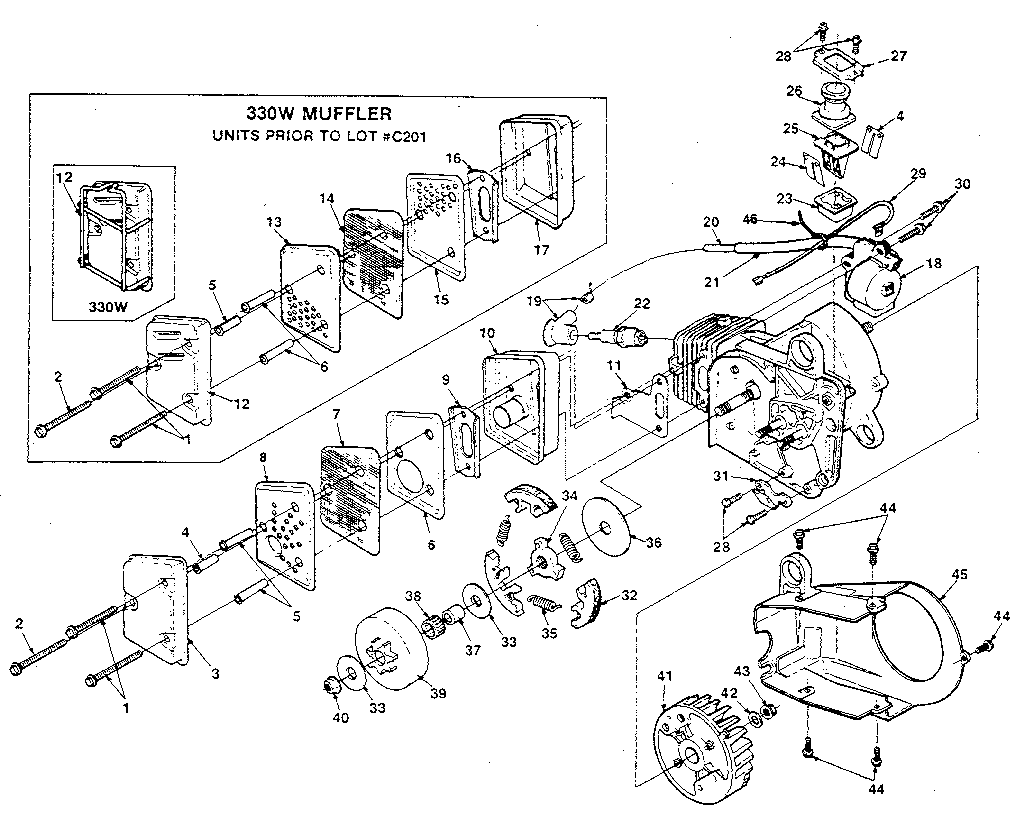 Homelite 330-UT10604A figure 3 diagram