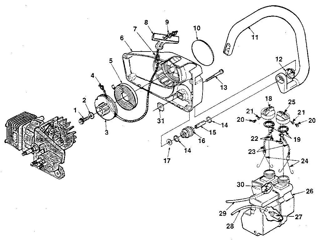 Homelite 240-HG figure 3 diagram