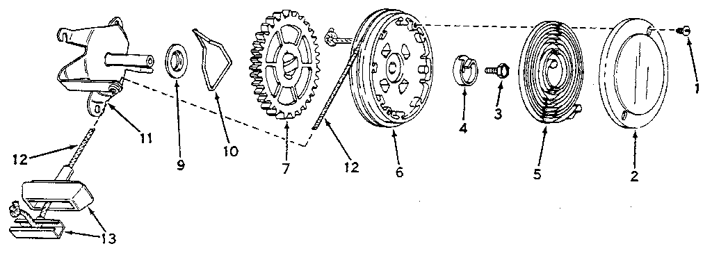 Craftsman 217586360 rewind assembly 590517 diagram