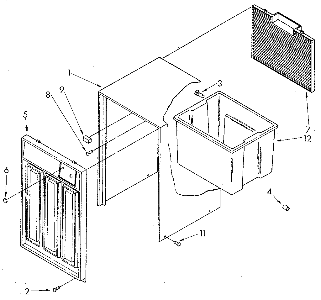 Kenmore 106859301 cabinet diagram