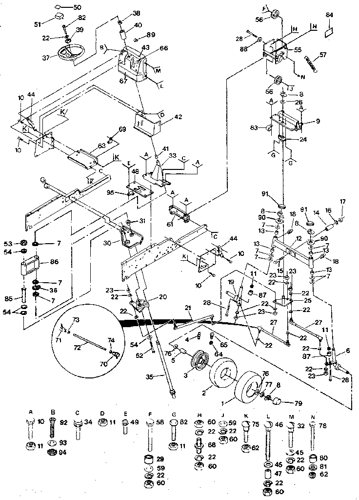 Craftsman 917255916 steering diagram