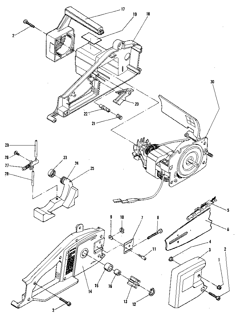 McCulloch ELECTRAMAC 16ES 11400102-08 figure 1 - general assembly diagram
