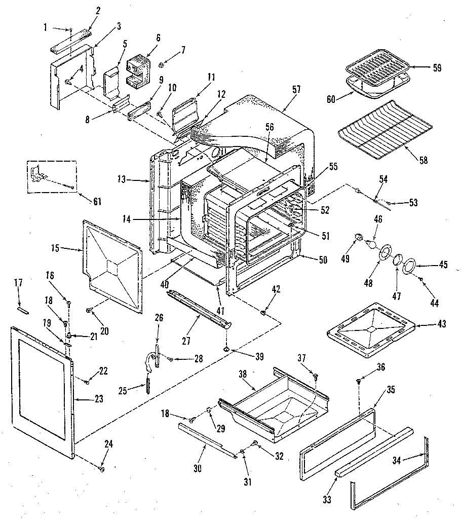 Kenmore 9117388812 body section diagram