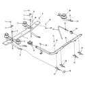 Kenmore 9117398812 top burner section diagram