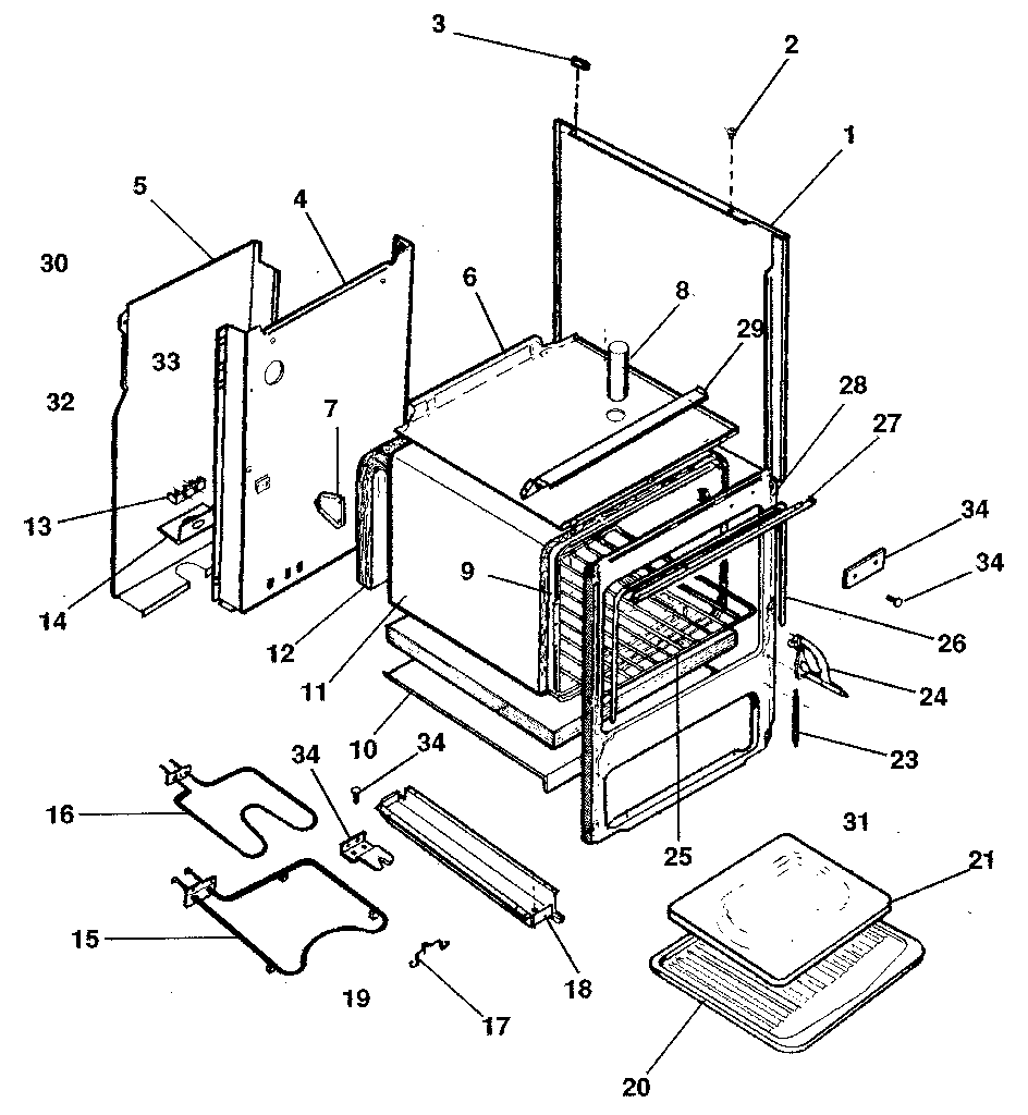 Kenmore 1199028811 basic body diagram