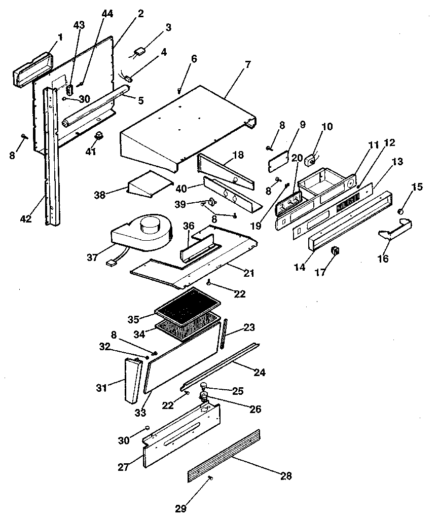 Kenmore 1199738991 backguard diagram
