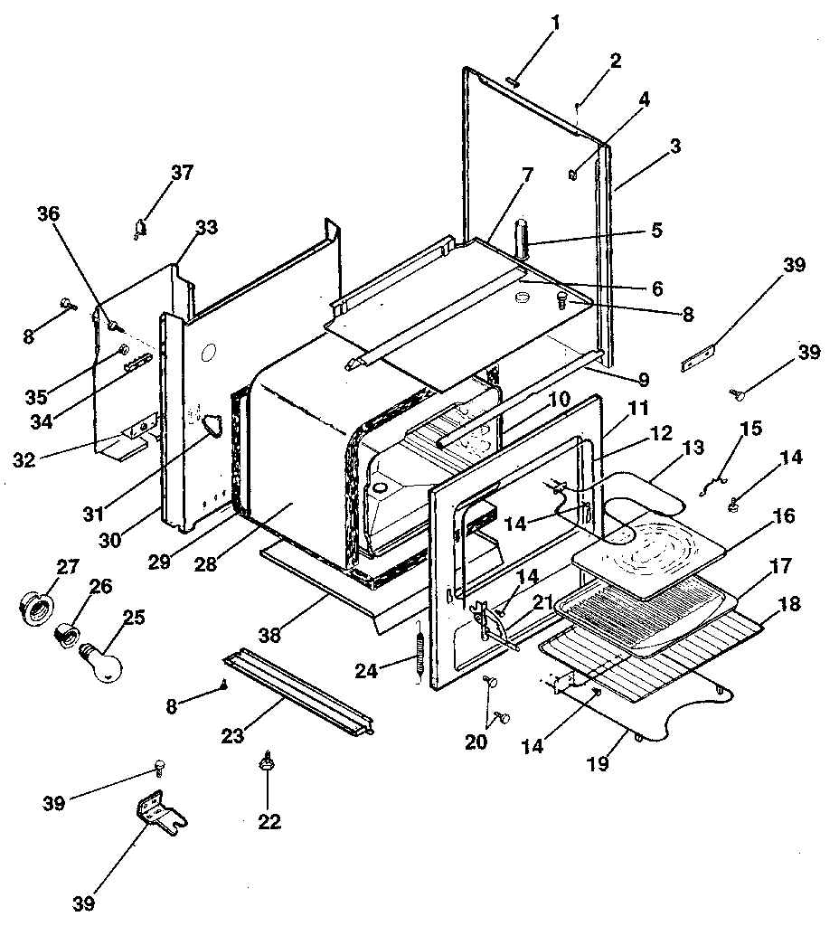 Kenmore 1199738991 basic body diagram