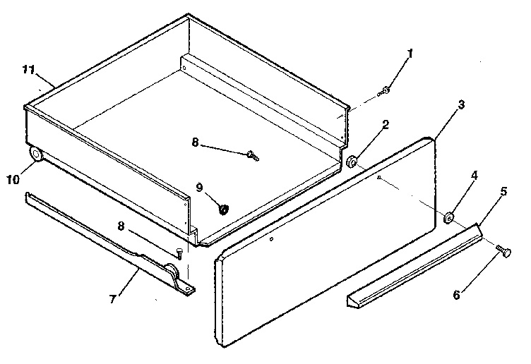 Kenmore 1199738991 storage drawer diagram