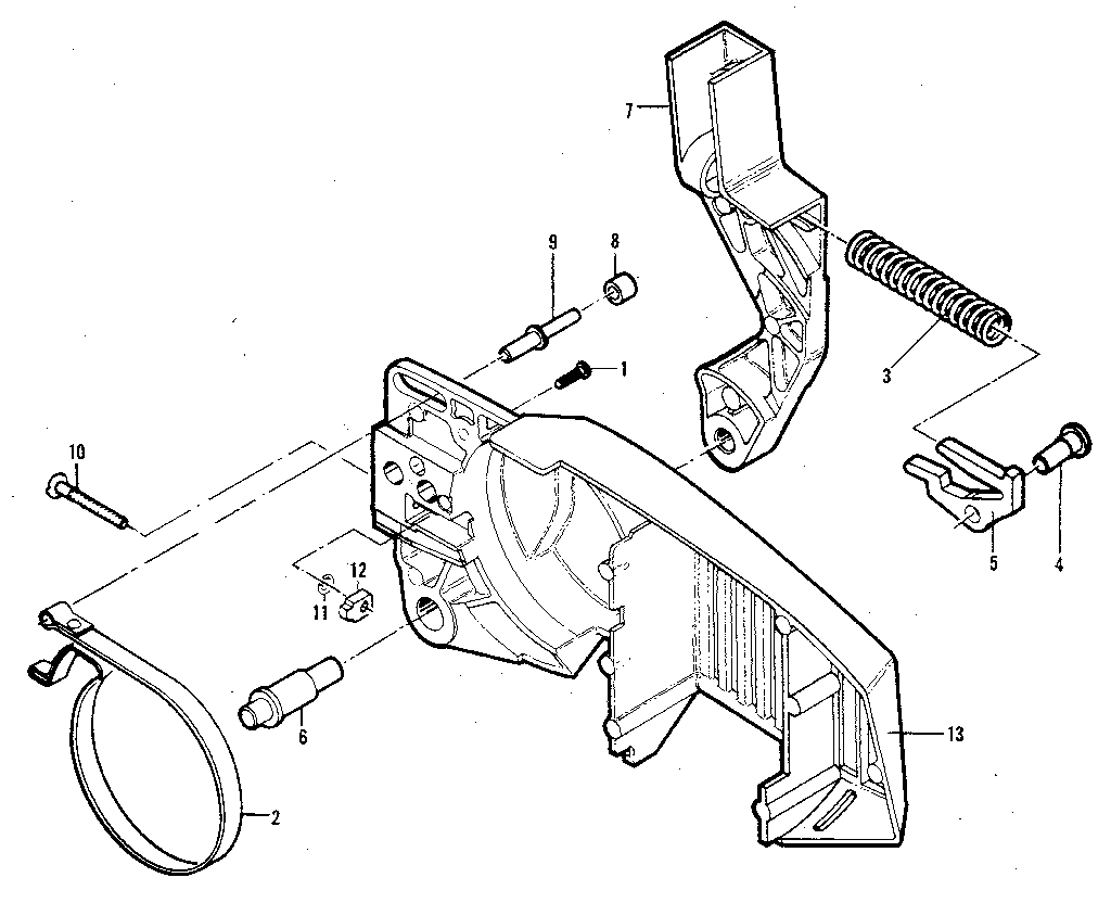 McCulloch WILDCAT 11600160-03 figure 4 - chain brake assembly diagram