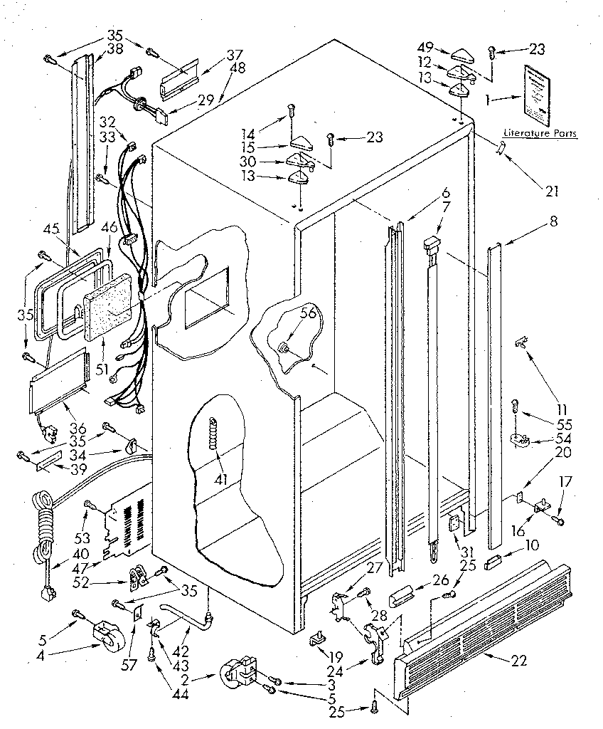 Kenmore 1068552610 cabinet diagram