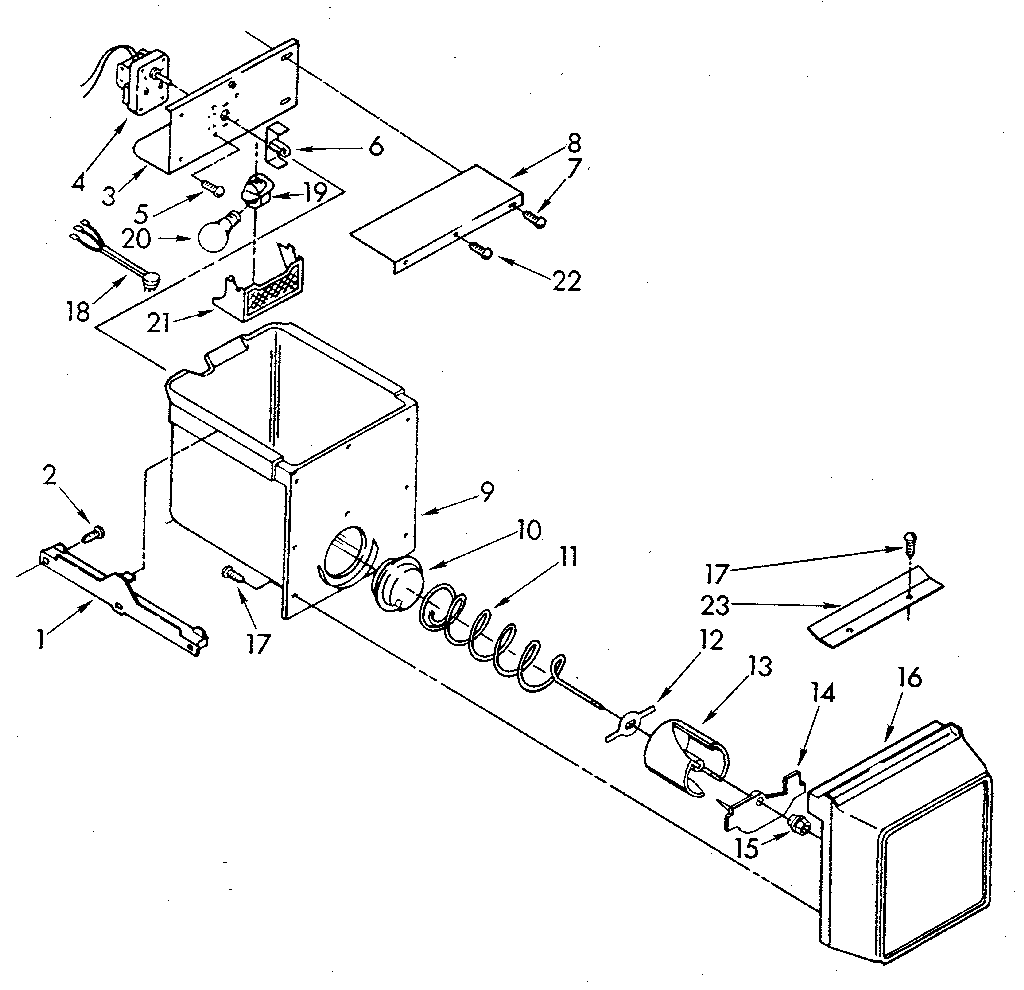 Kenmore 1068552610 freezer interior diagram