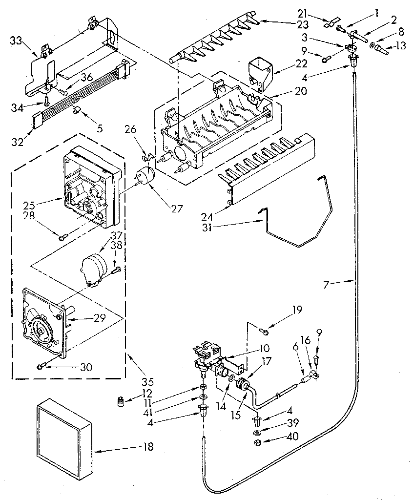 Kenmore 1068552610 icemaker diagram