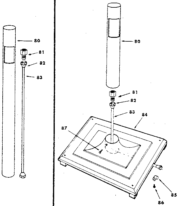 Craftsman 2582317830 post and patio base diagram