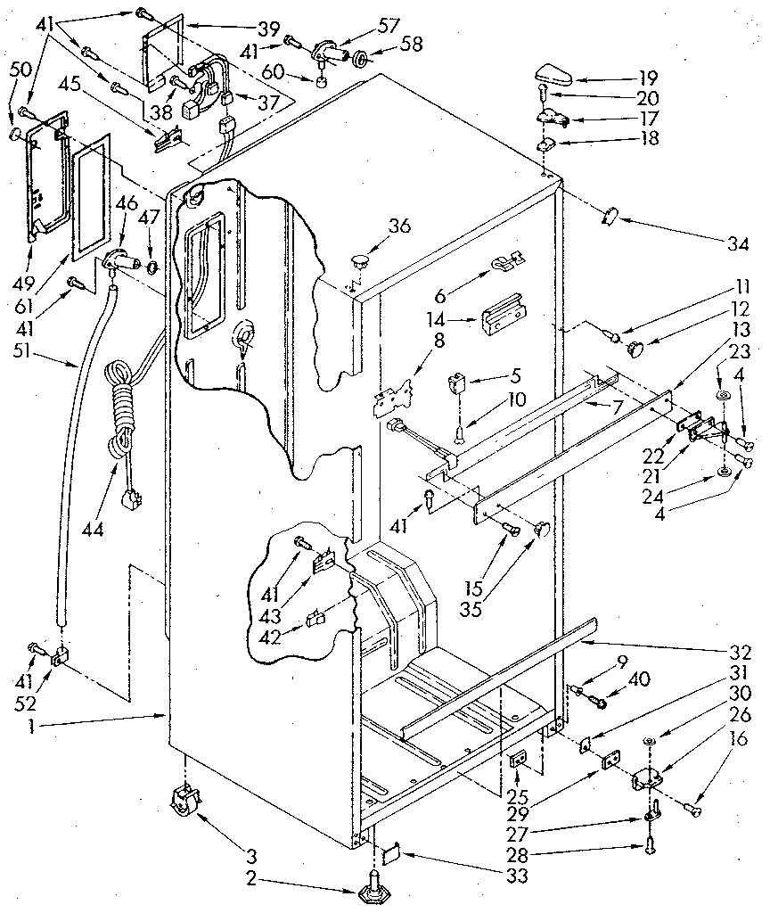 Whirlpool ET18NKXSN04 cabinet diagram