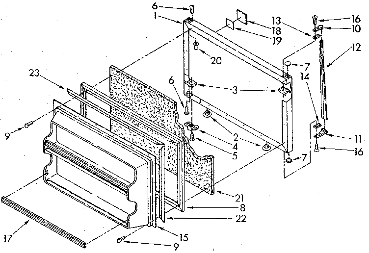 Whirlpool ET18NKXSN04 freezer door diagram