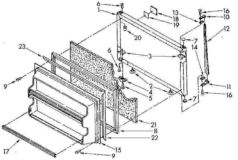 Whirlpool ET18NKXSM05 freezer door diagram