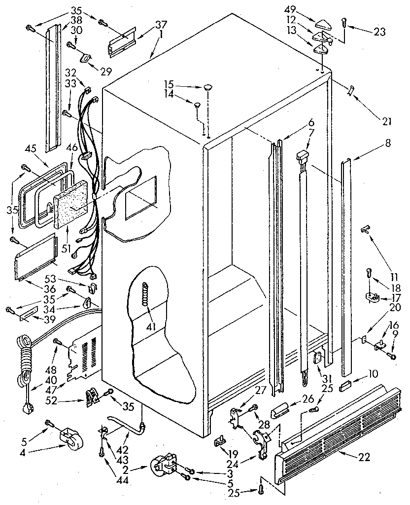 Whirlpool ED20PKXSF01 cabinet diagram