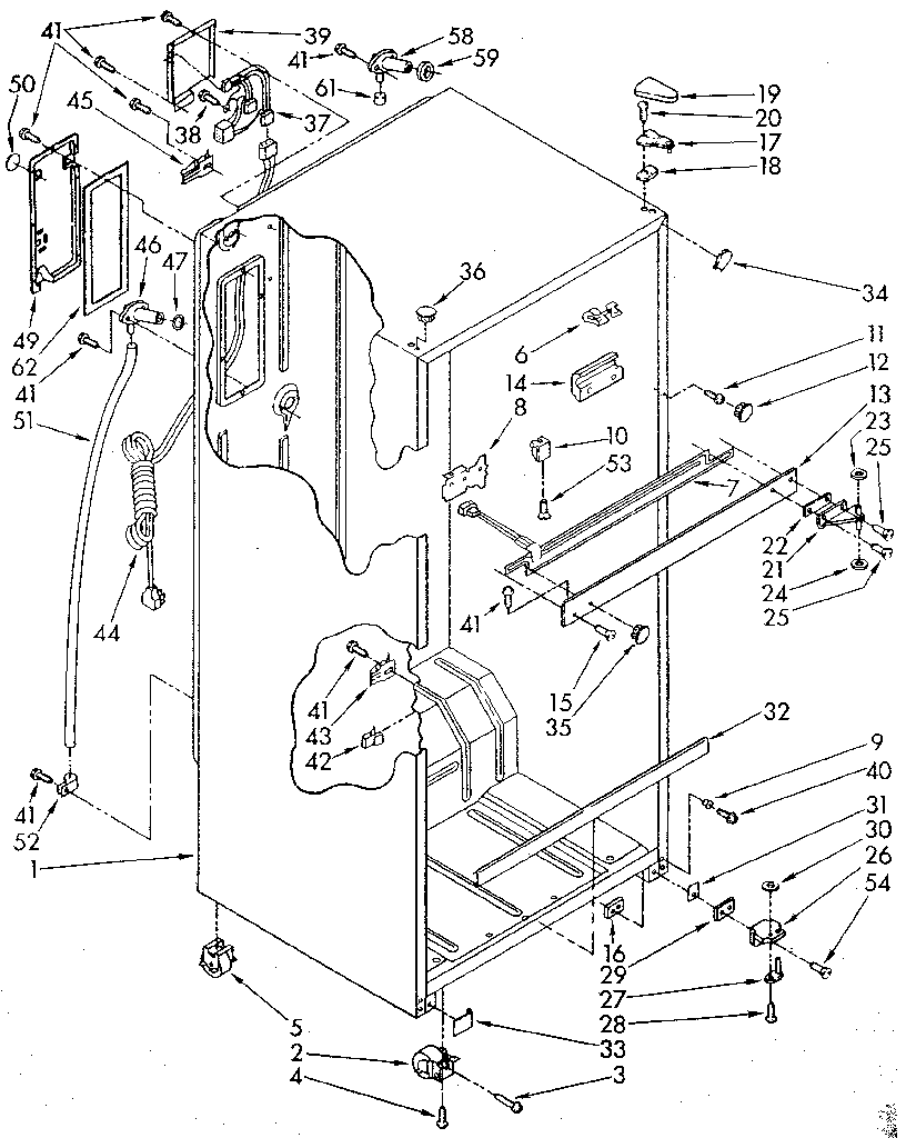 Whirlpool ET18GKXSM05 cabinet diagram