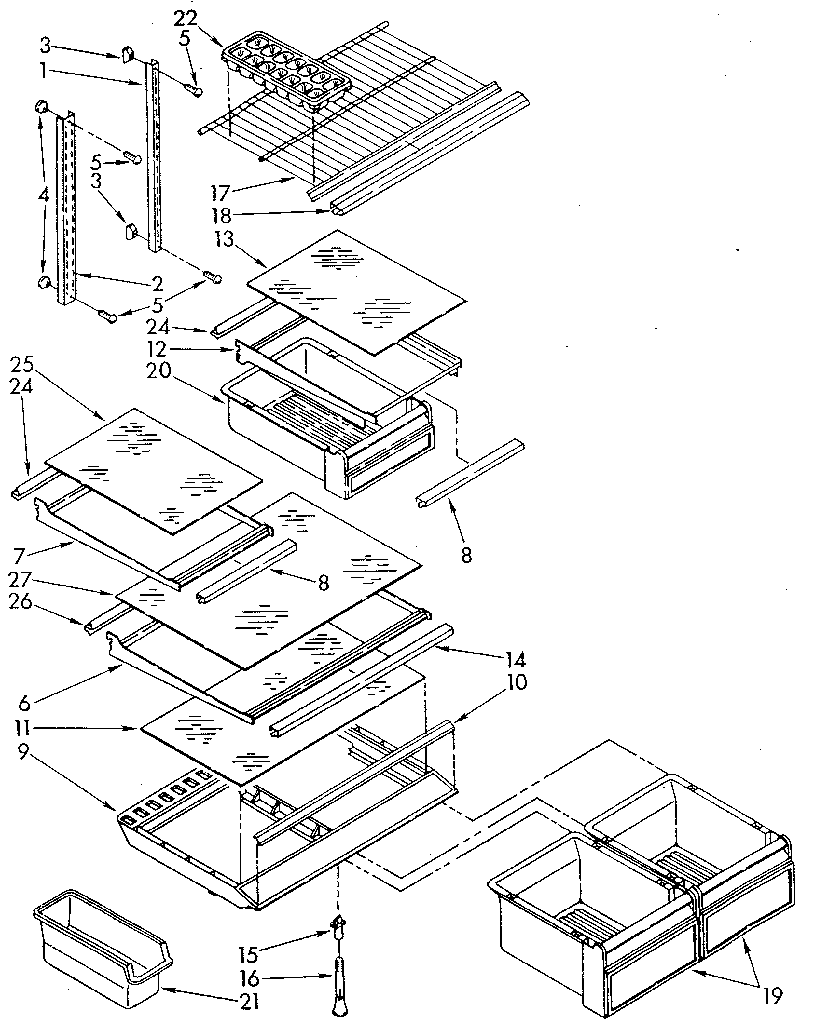 Whirlpool ET18GKXSM05 shelf diagram
