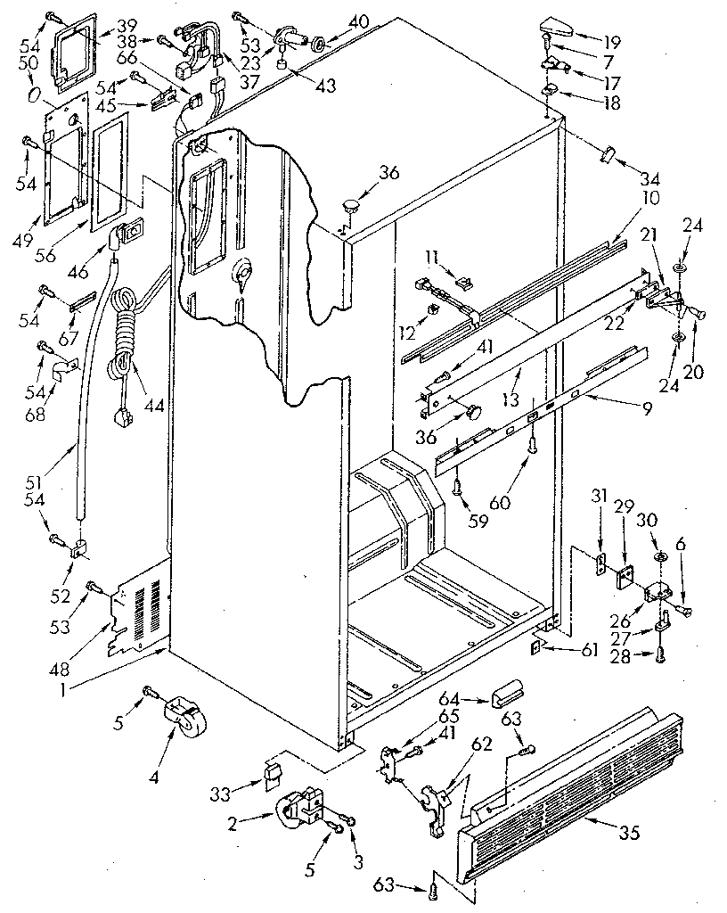 Whirlpool ET20AKXSG03 cabinet diagram