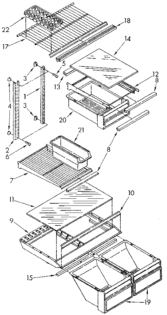 Whirlpool ET20AKXSG03 shelf diagram