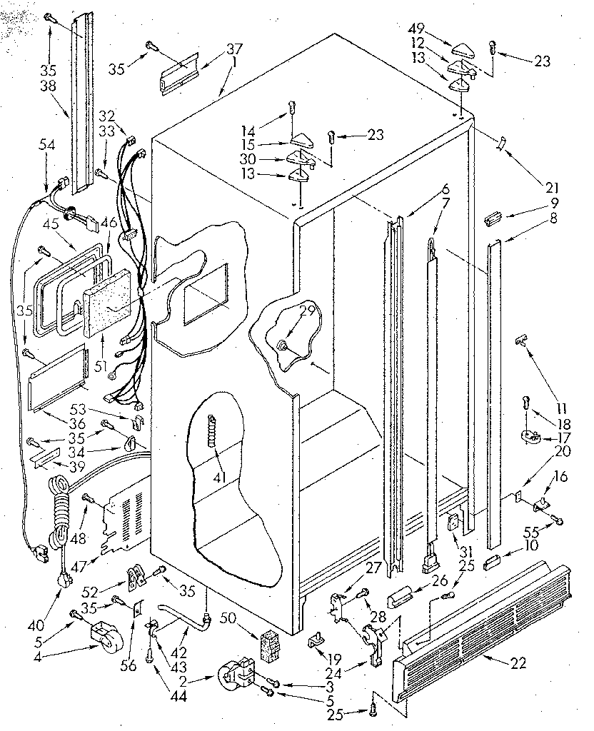 Whirlpool ED25DWXTG01 cabinet diagram