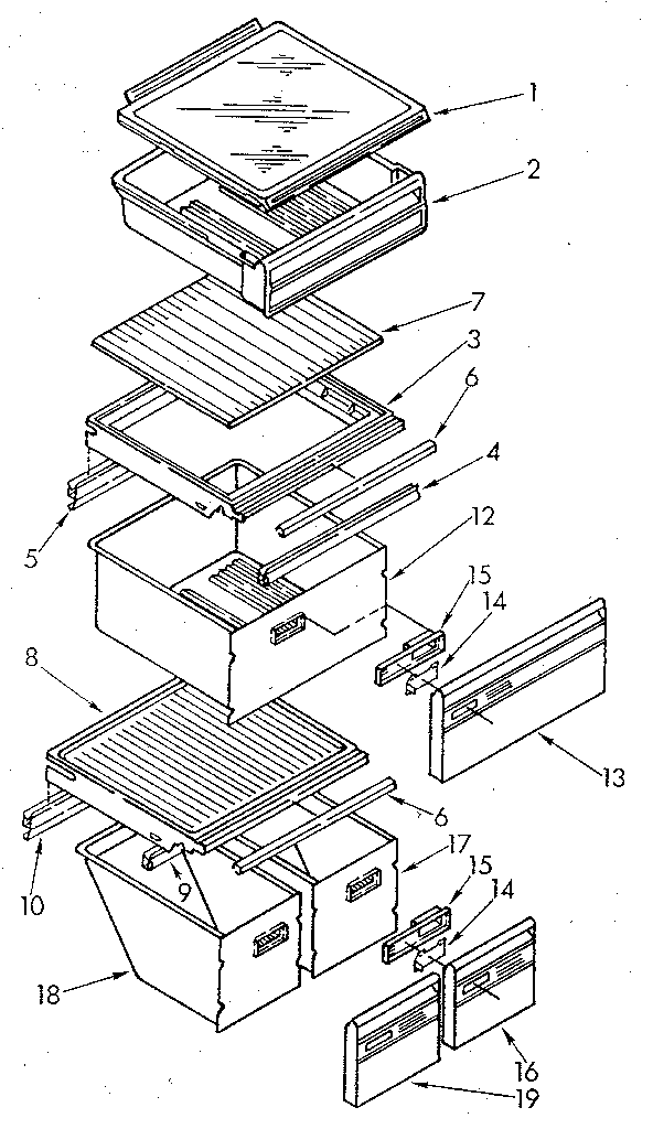 Whirlpool ED25DWXTG01 shelf diagram