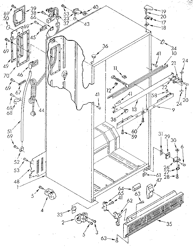 Whirlpool ET20DKXTF02 cabinet diagram