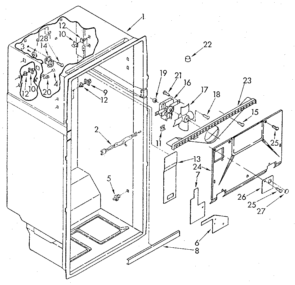 Whirlpool ET20DKXTF02 liner diagram