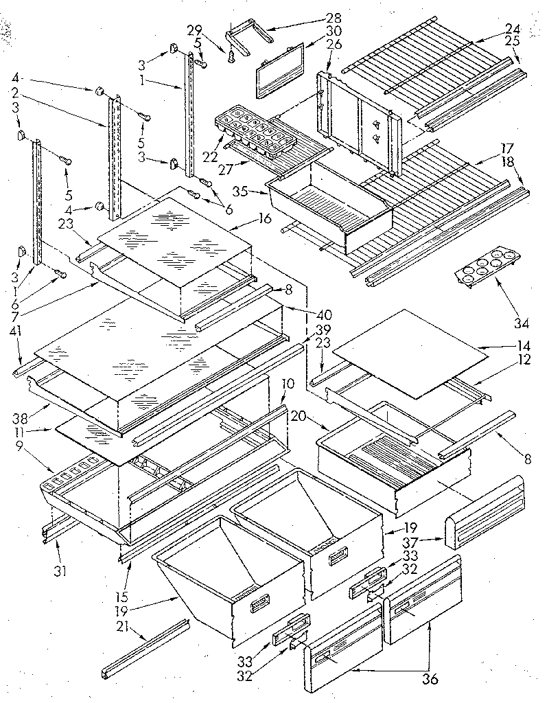 Whirlpool ET20DKXTF02 shelf diagram
