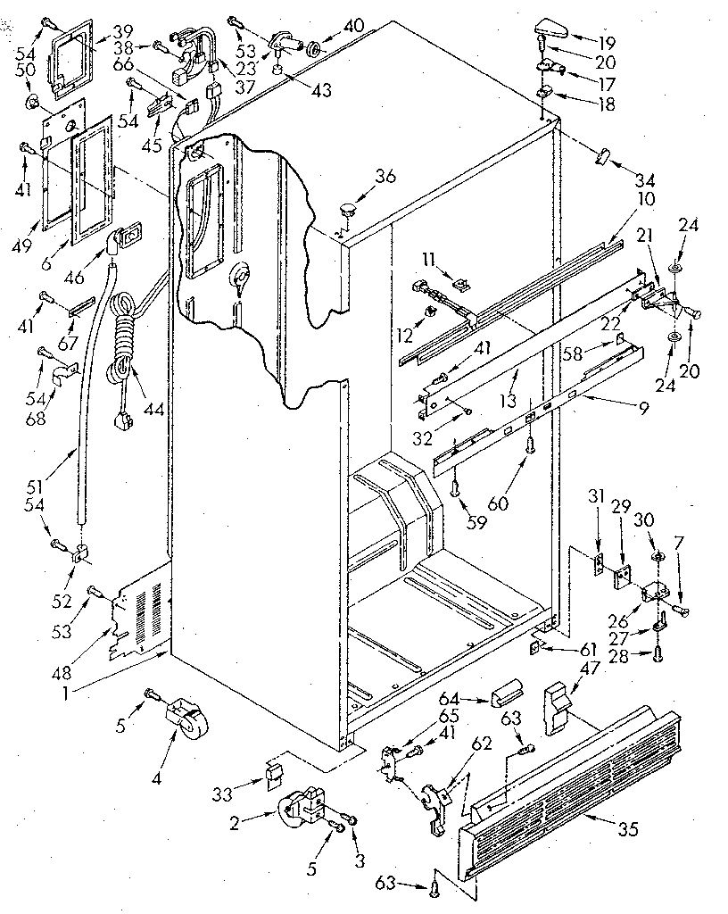 Whirlpool ET20GKXSF01 cabinet diagram