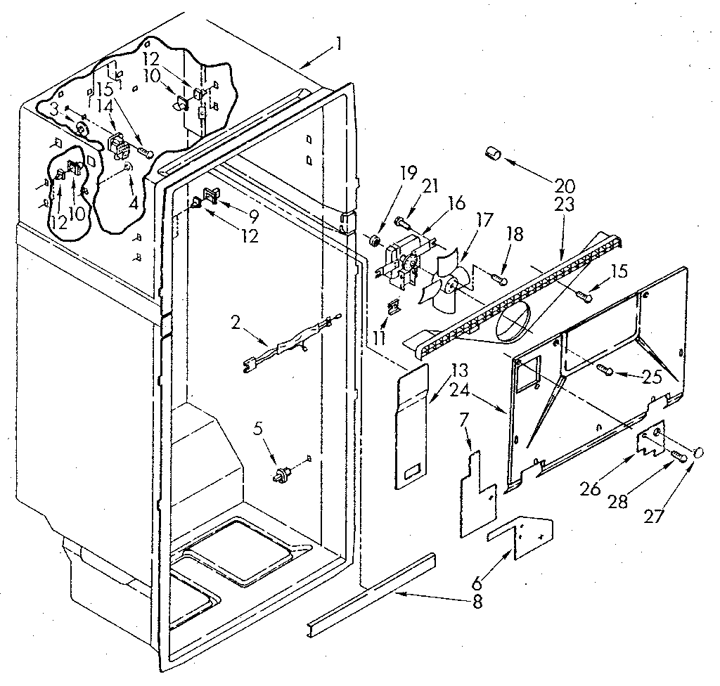 Whirlpool ET20GKXSF01 liner diagram