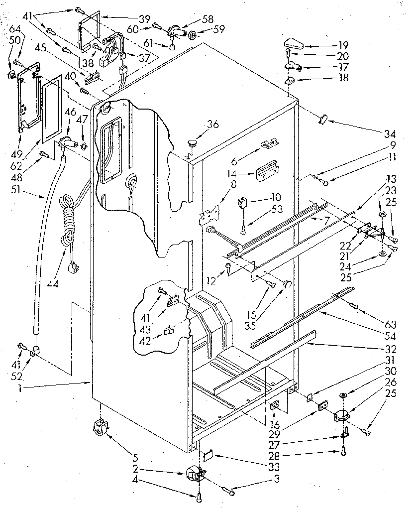 Whirlpool ET18GKXSF02 cabinet diagram