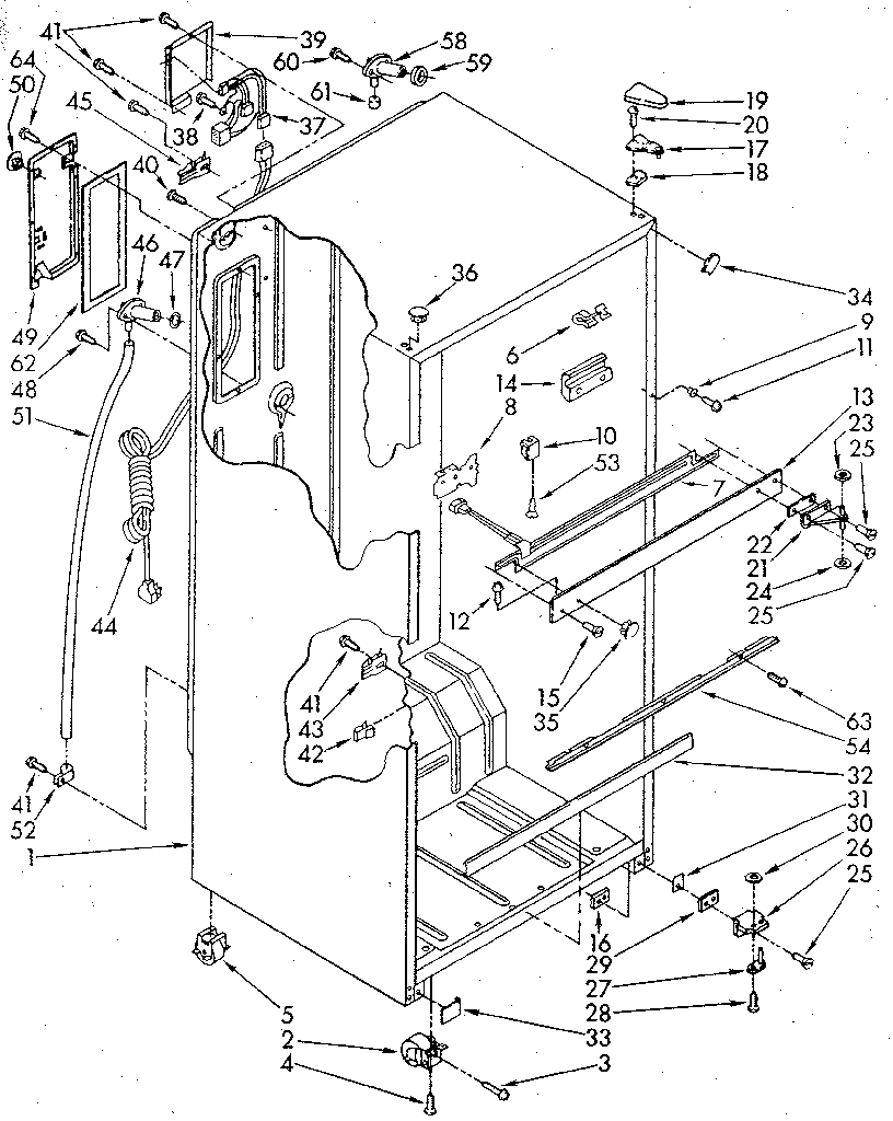 Whirlpool ET18GKXSF03 cabinet diagram