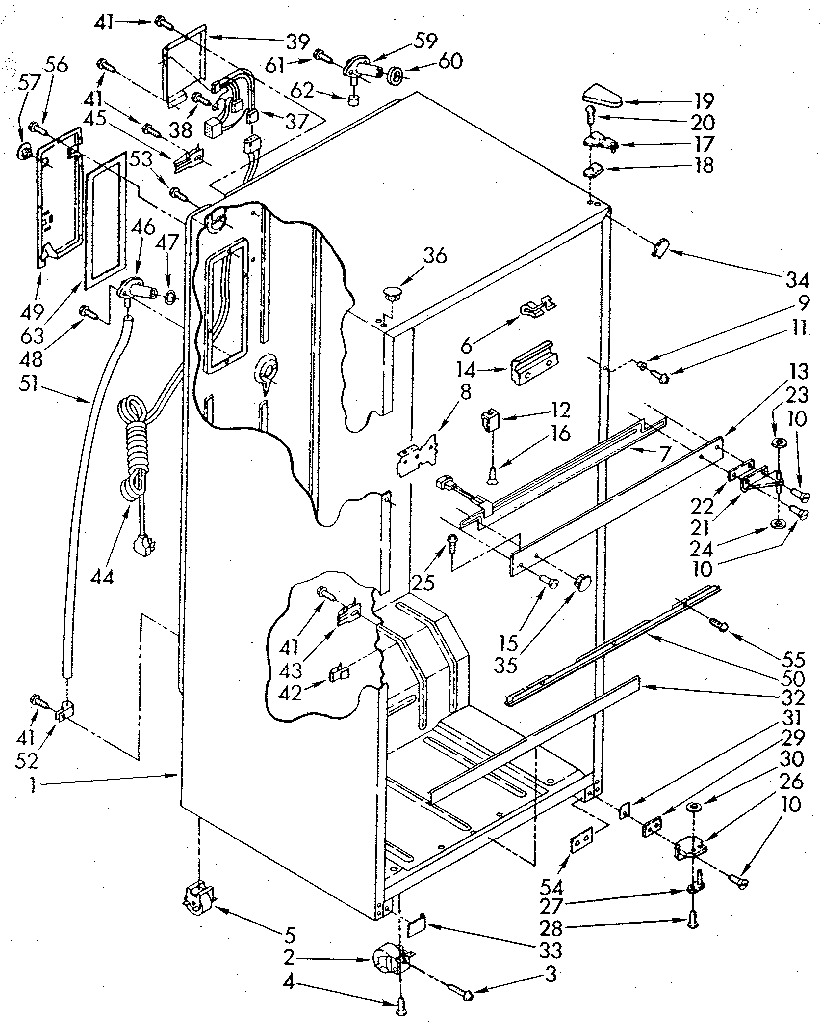 Whirlpool ET16AKXSF01 cabinet diagram